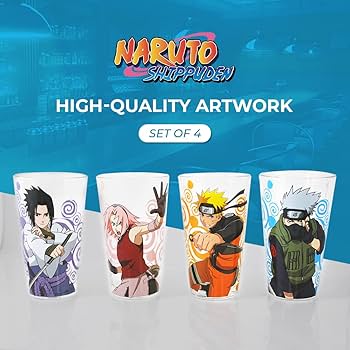 Amazon.co.jp: Just Junky ナルト 疾風伝 ドリンクグラス 4個